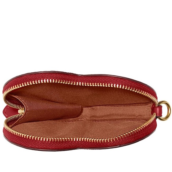 NWT Heart Coin Case In Signature Canvas With Heart Print - Picture 3 of 3